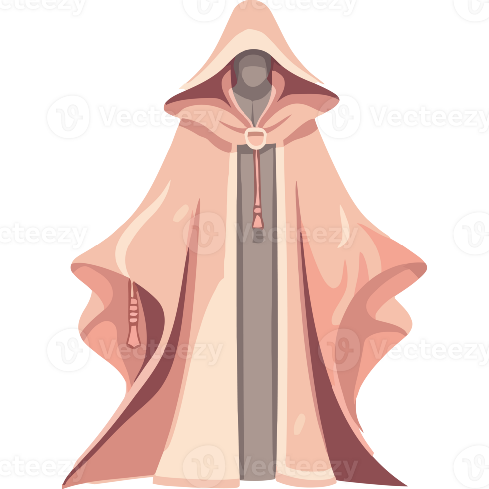 A pink robe with hood and hood png