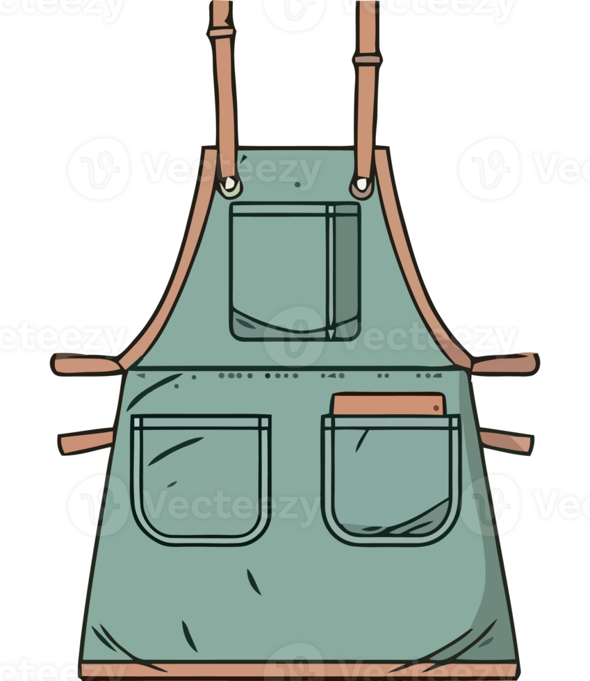 An apron with pockets on the front png