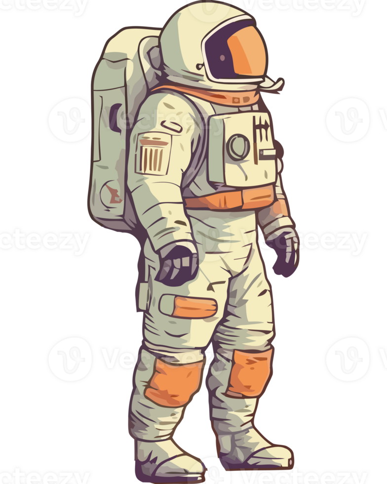 An astronaut in a space suit standing with his hands on his hips png