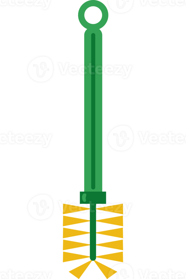 A green and yellow garden rake png