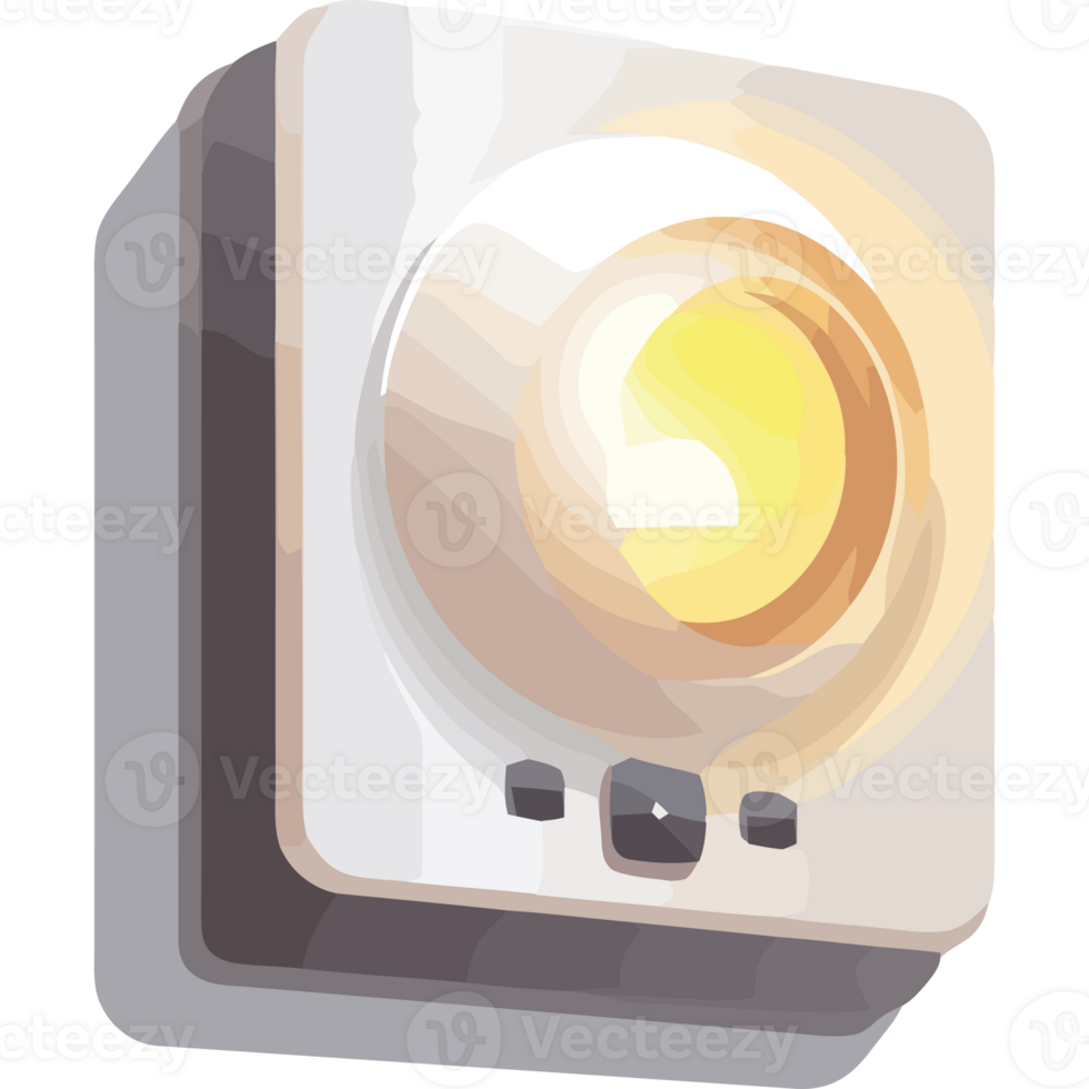 A light bulb on a wall with a yellow light png