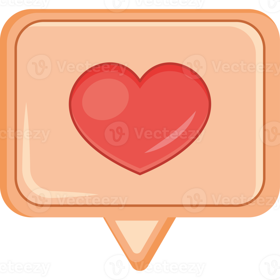 Heart icon in speech bubble png