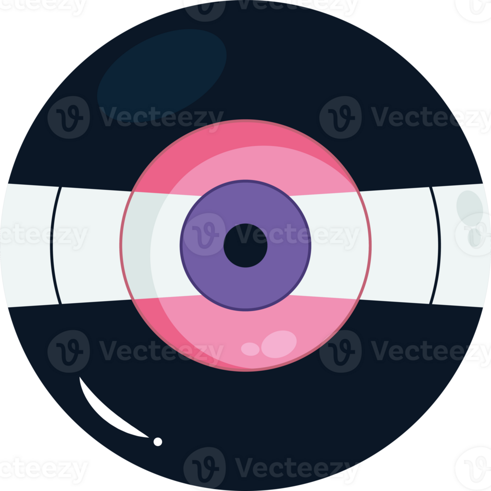 A black and pink eye with a white stripe png