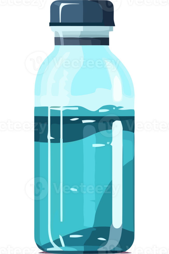 A bottle of water with a lid on it png