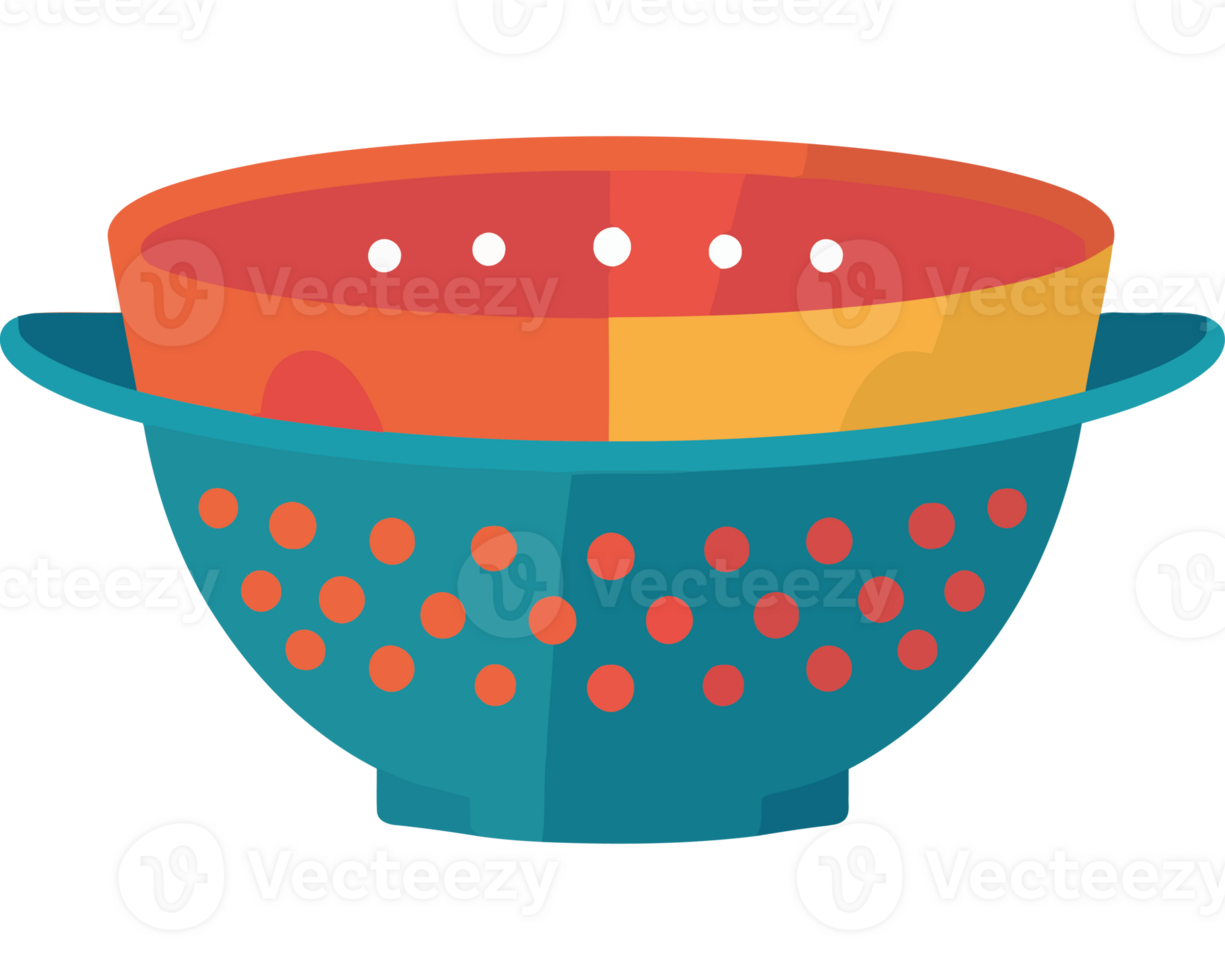 A colorful colander with watermelon in it png