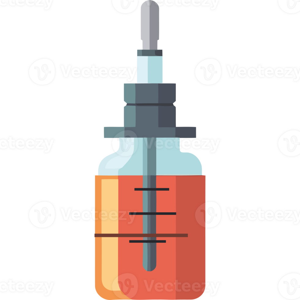 An injection bottle with a syringe png