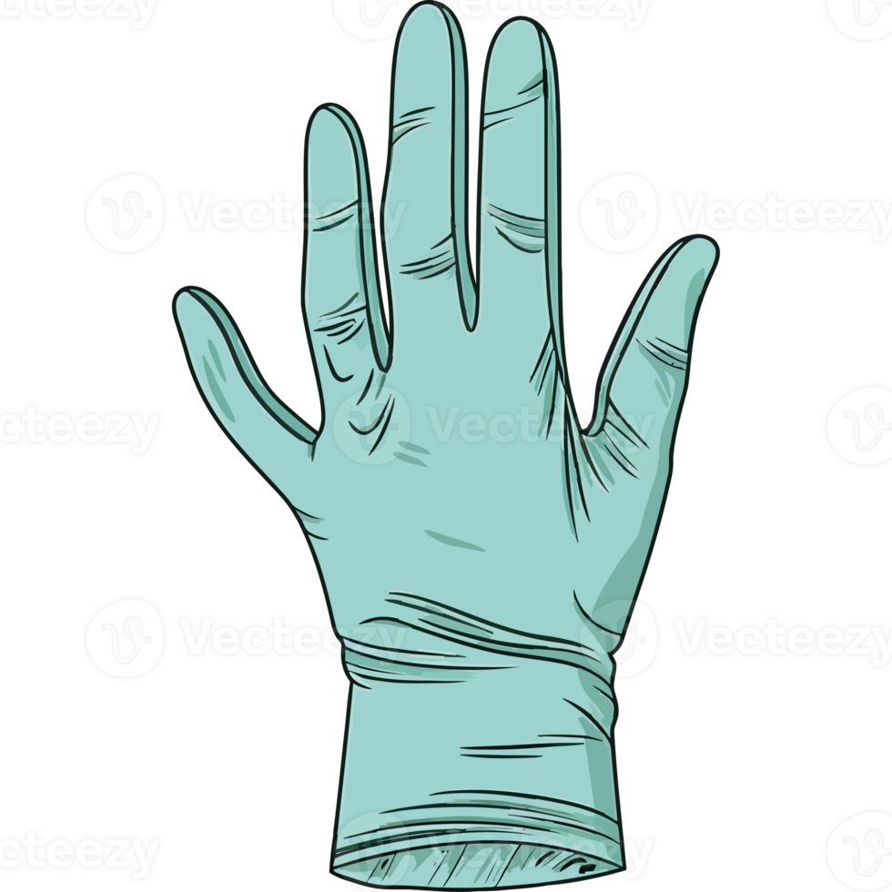 A glove with a hand in it png