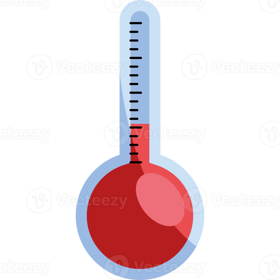 A thermometer with a red ball inside png