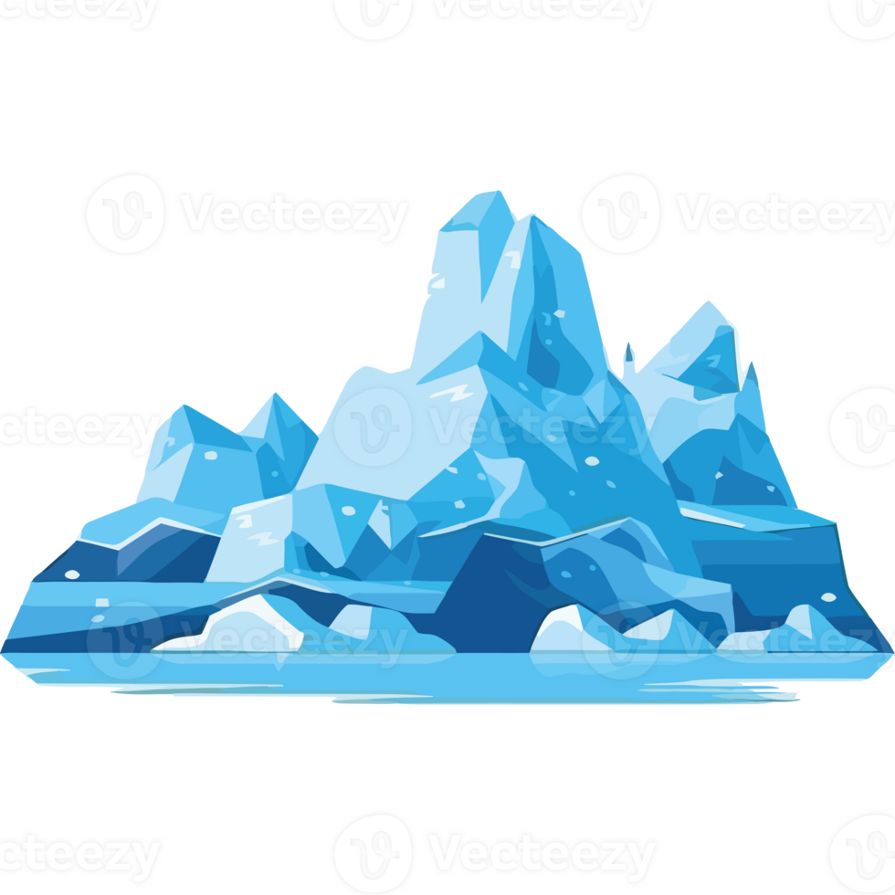 Icebergs in the ocean illustration png