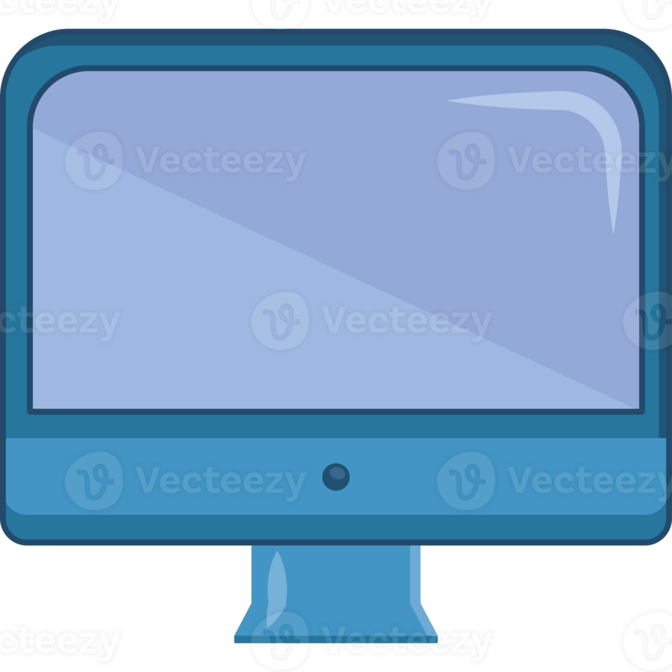 A computer monitor with a blue screen png