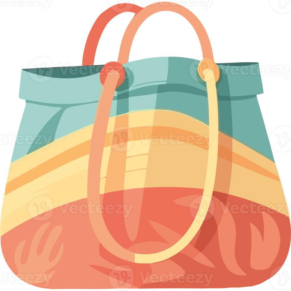 A colorful bag with handles on it png