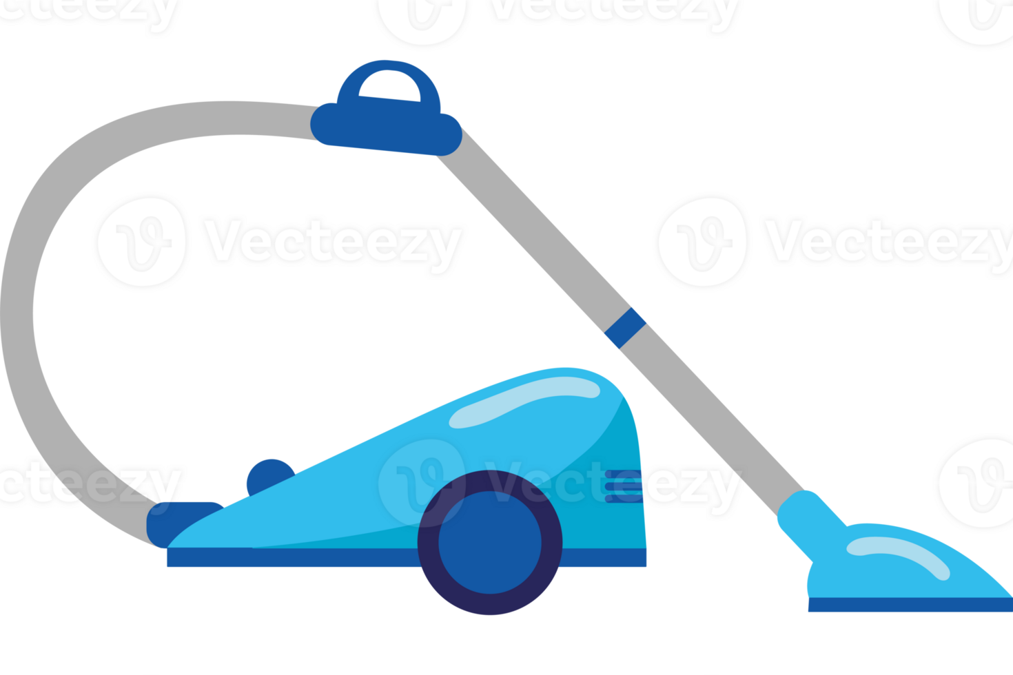 A vacuum cleaner with a blue handle png
