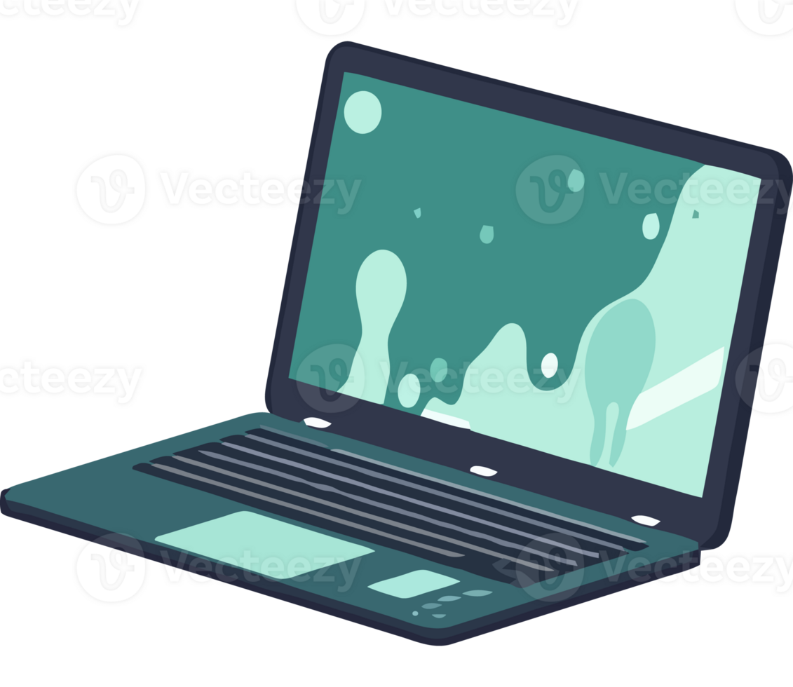 A laptop computer with a screen that is open png