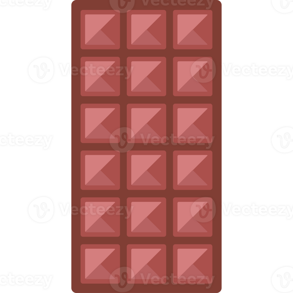 A chocolate bar with squares on it png