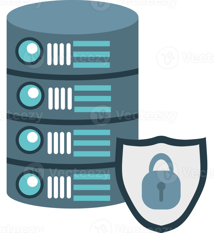 A server with a padlock and a lock png