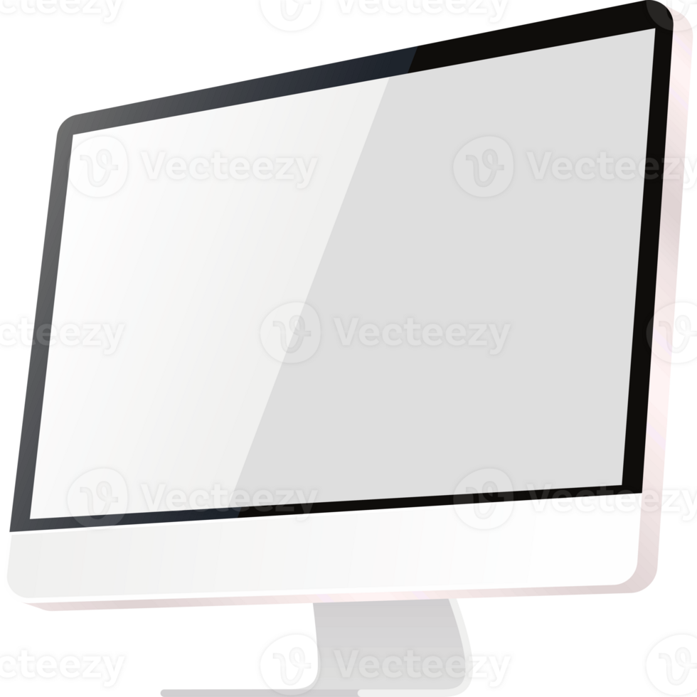 A computer monitor with a blank screen png