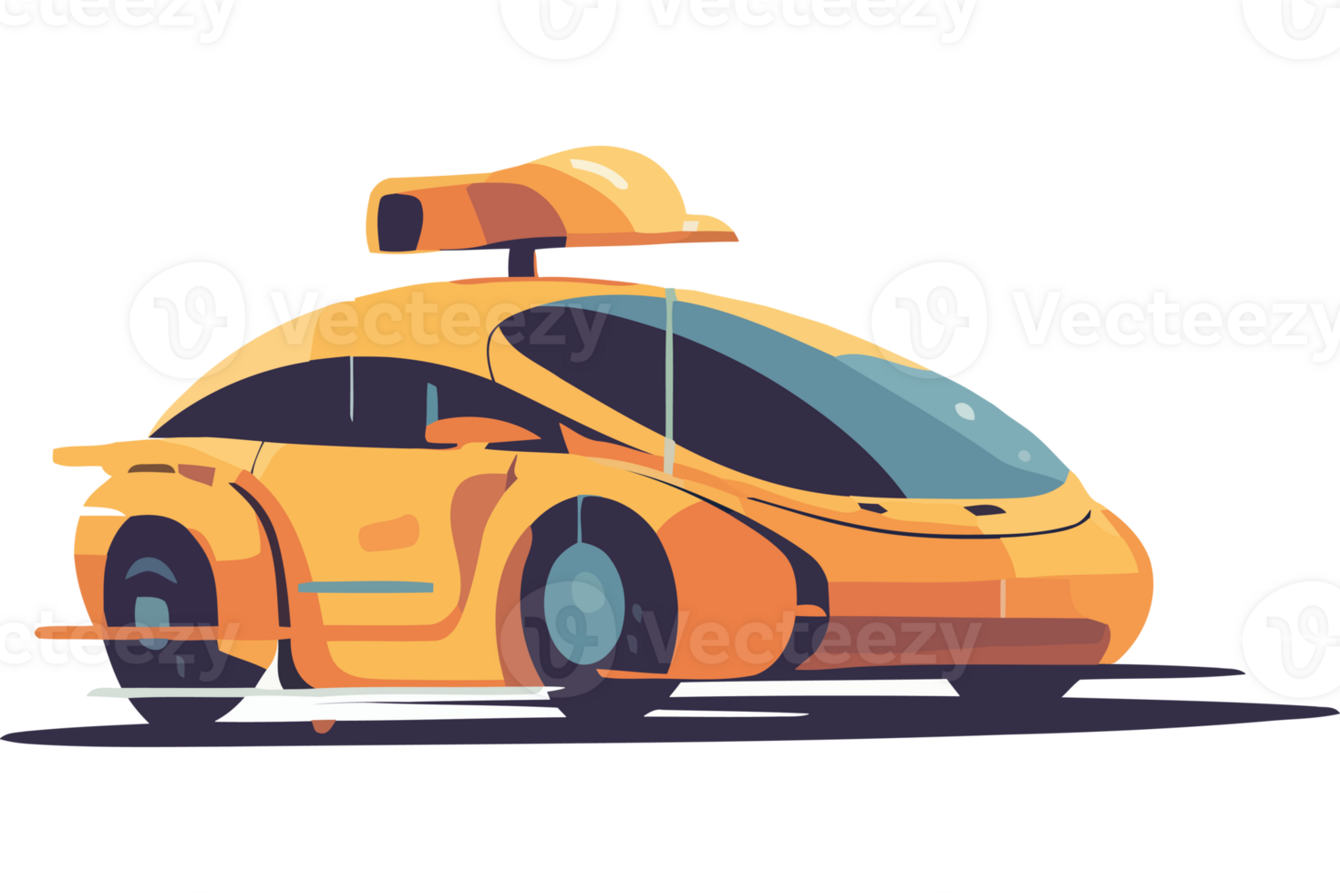 A cartoon car with a camera on top png