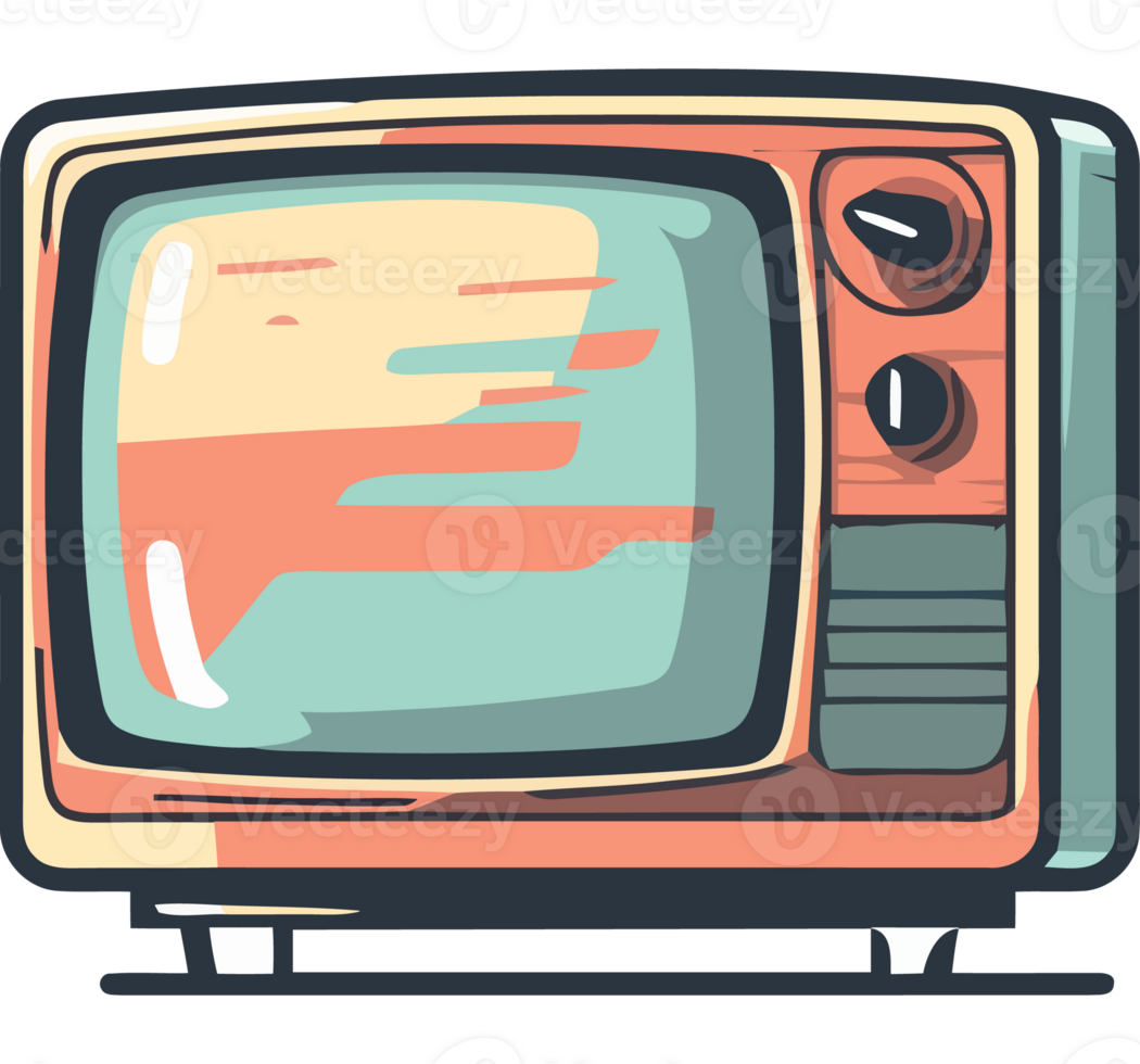 An old television with a flat screen png