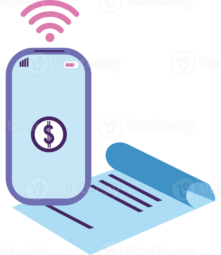 Mobile payment illustration png