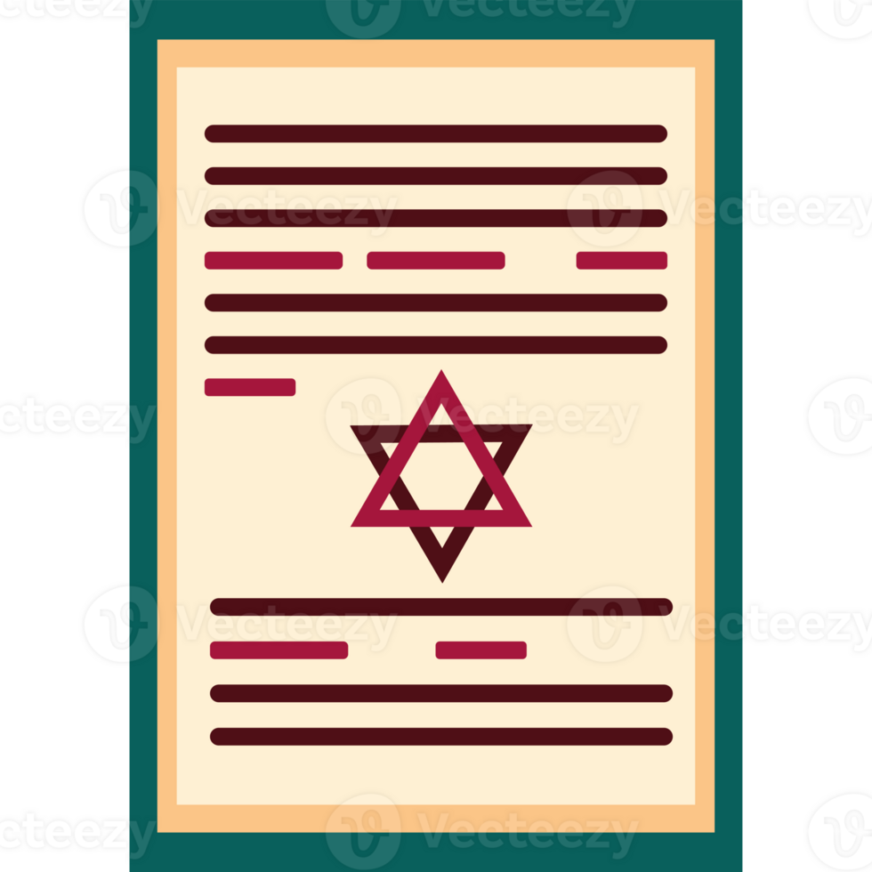 A book with a star of david on it png