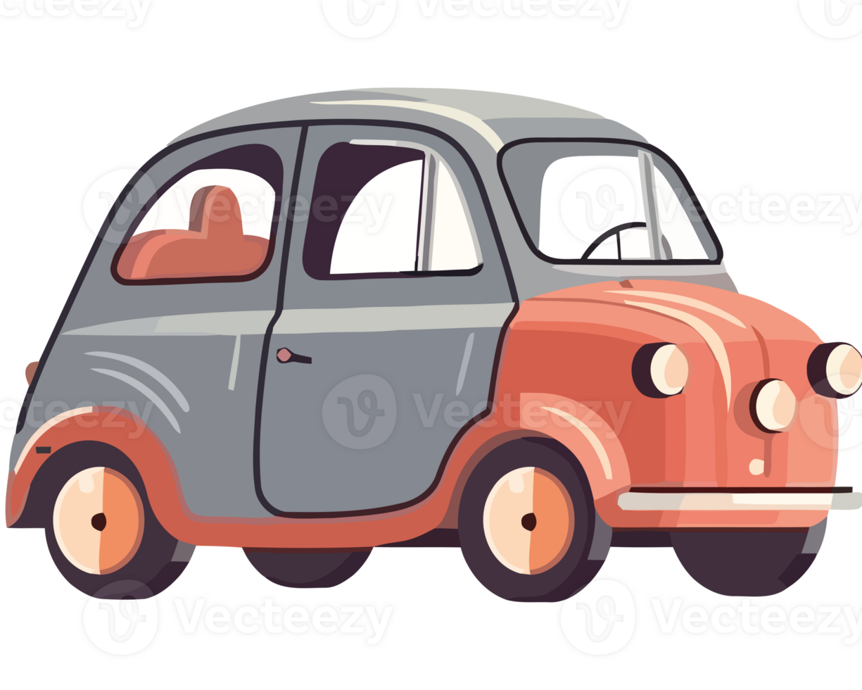 An old car with a red and gray color scheme png