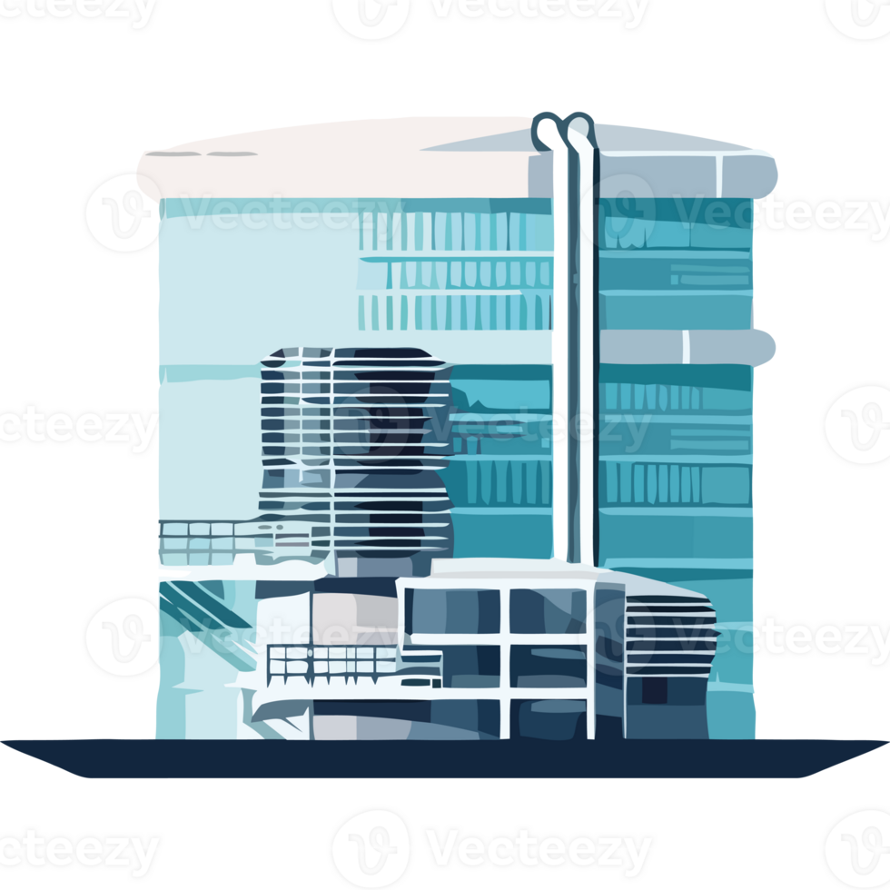 An illustration of a large industrial building png