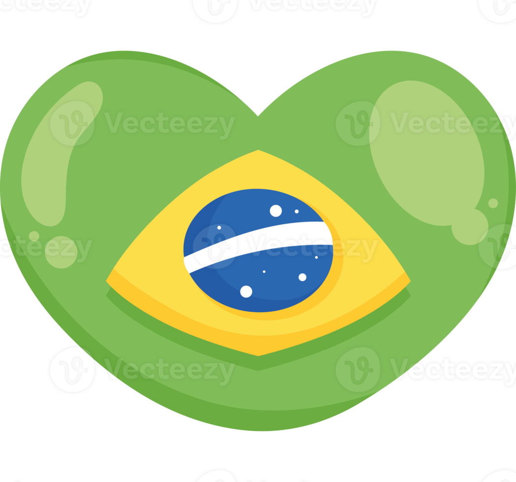 Brazil heart icon png