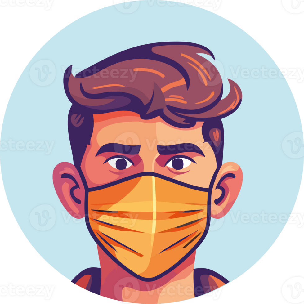 A man wearing a mask in a circle png
