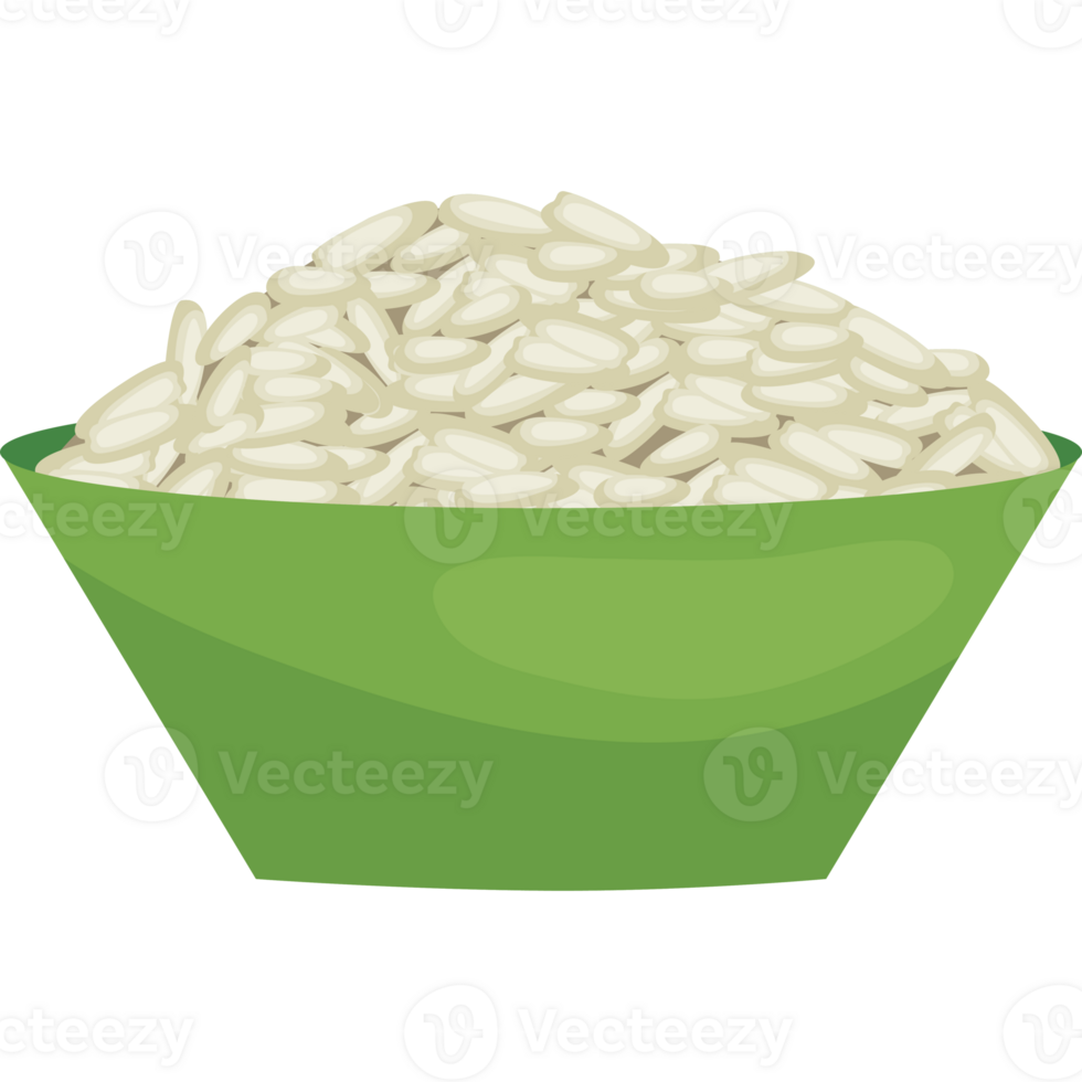 A bowl of rice is shown in this illustration png