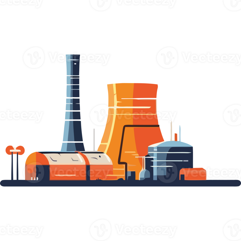 An illustration of a nuclear power plant png