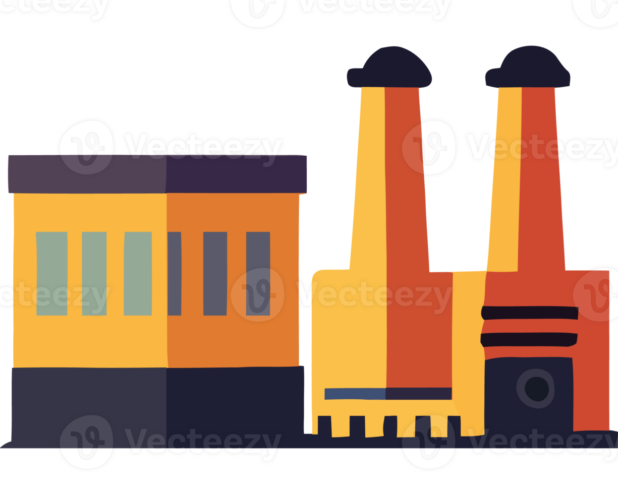 An illustration of a factory building png