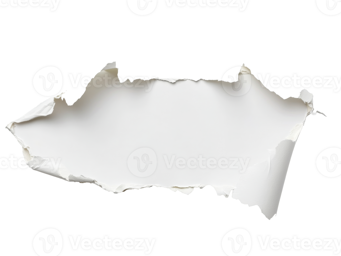 Torn paper with a blank space for creative design and text placement, transparent png