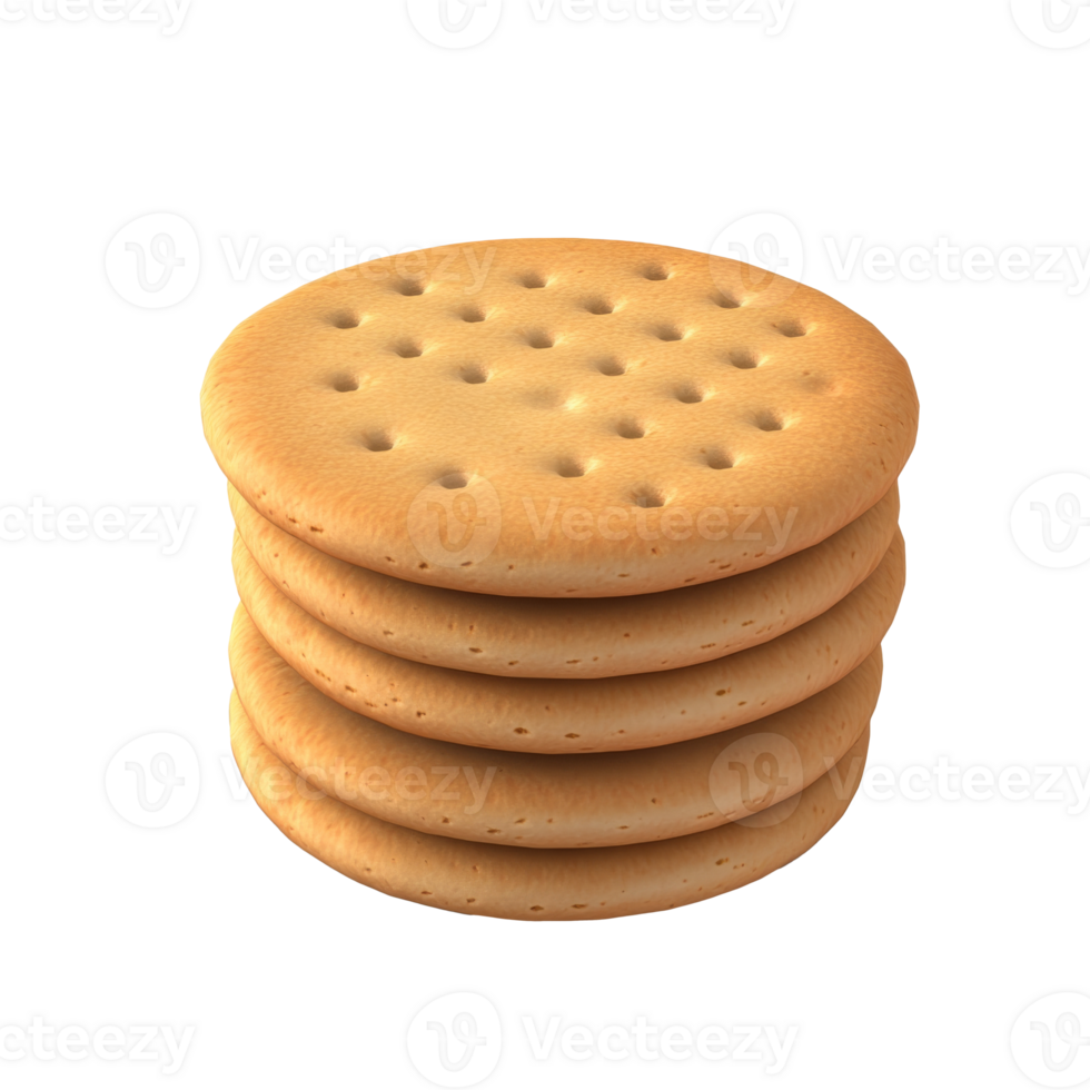 Stack of golden graham crackers on a plain background, transparent png