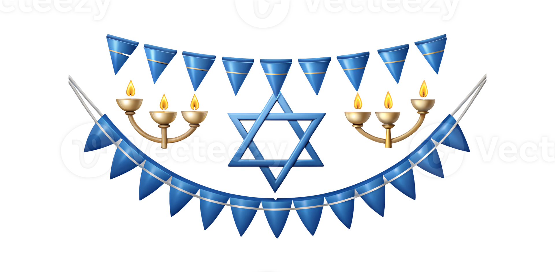 Blue banners for a celebration transparent png