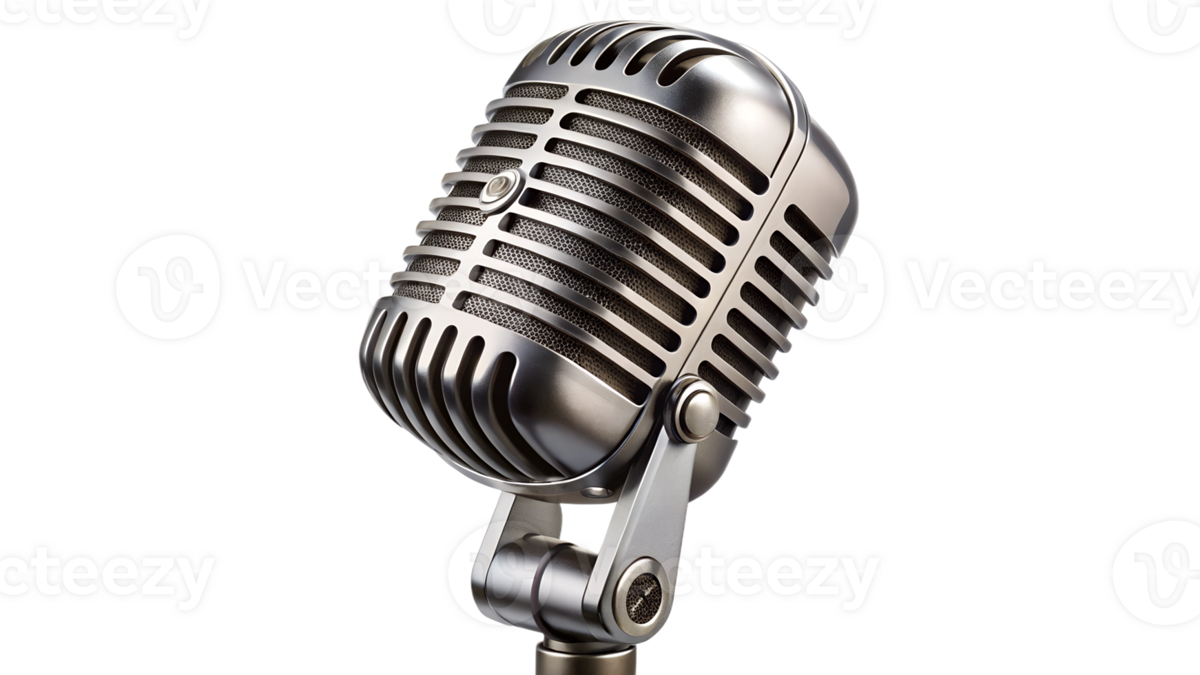 Studio-ready vintage microphone transparent png
