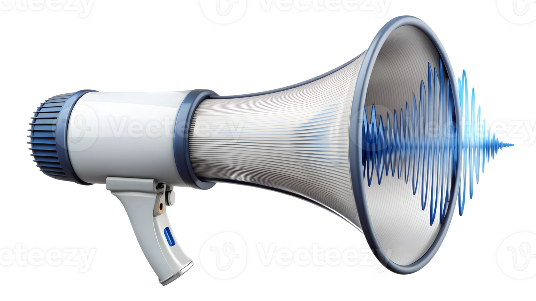 Loudspeaker emitting sound waves at a public event transparent png