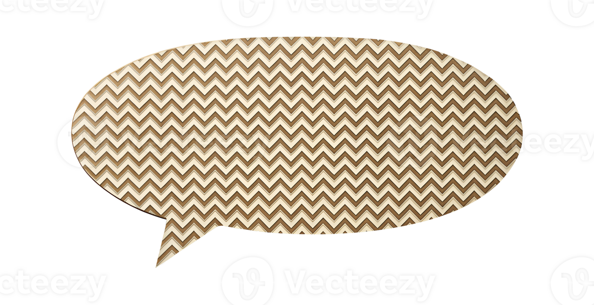 Zigzag speech bubble craft project transparent png