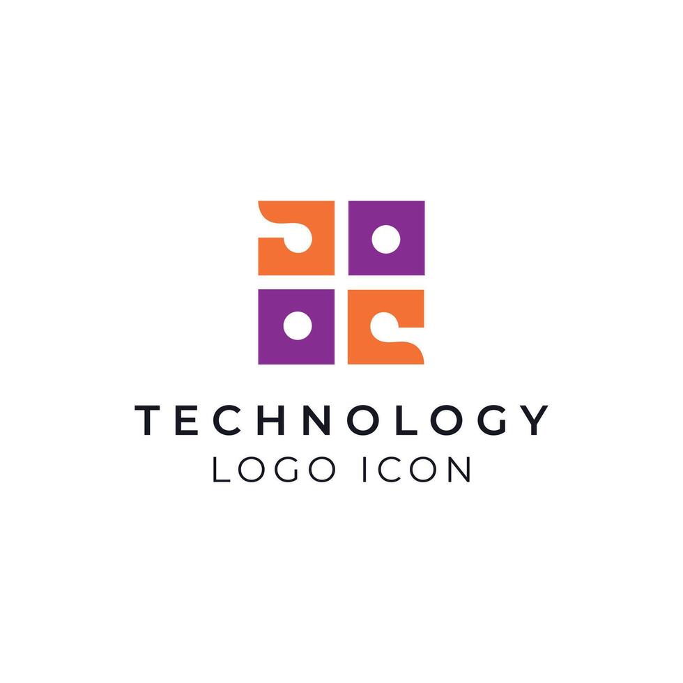 technology logo data icon vector