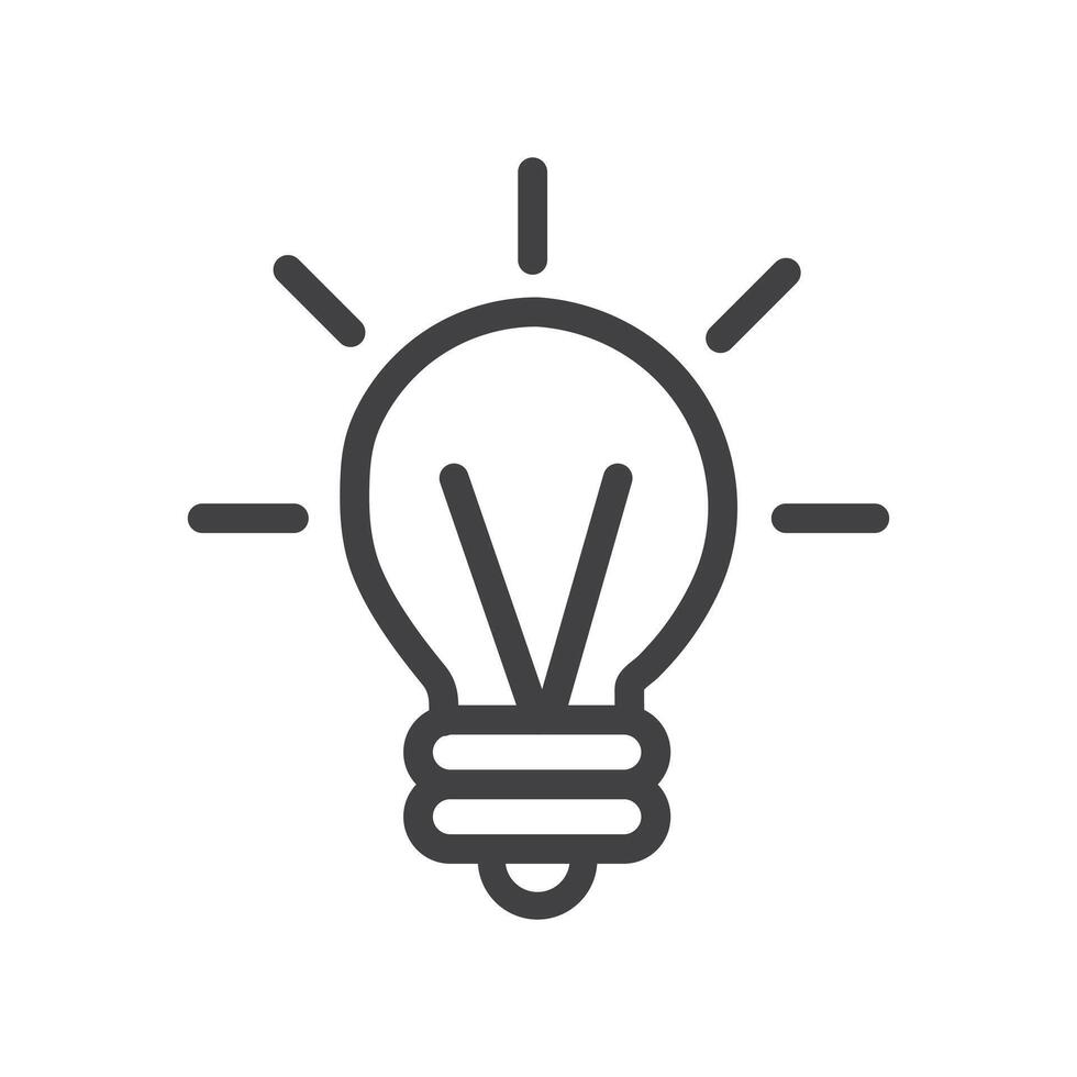light blub icon symbol vector