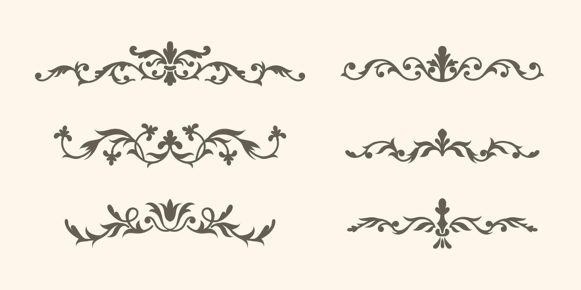 A set of text separators vector