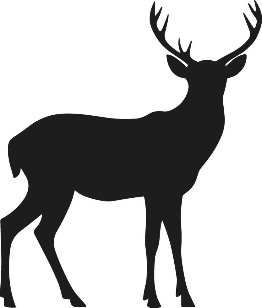 Wild Deer Silhouette vector