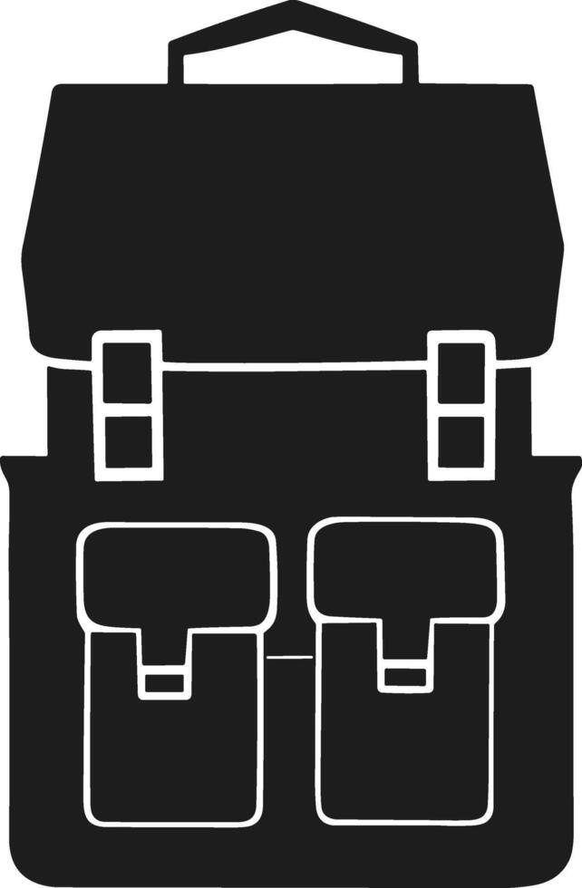 Versatile Backpack Silhouette vector