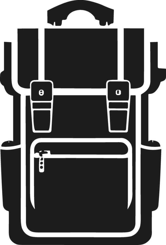 Adventure Backpack Silhouette vector