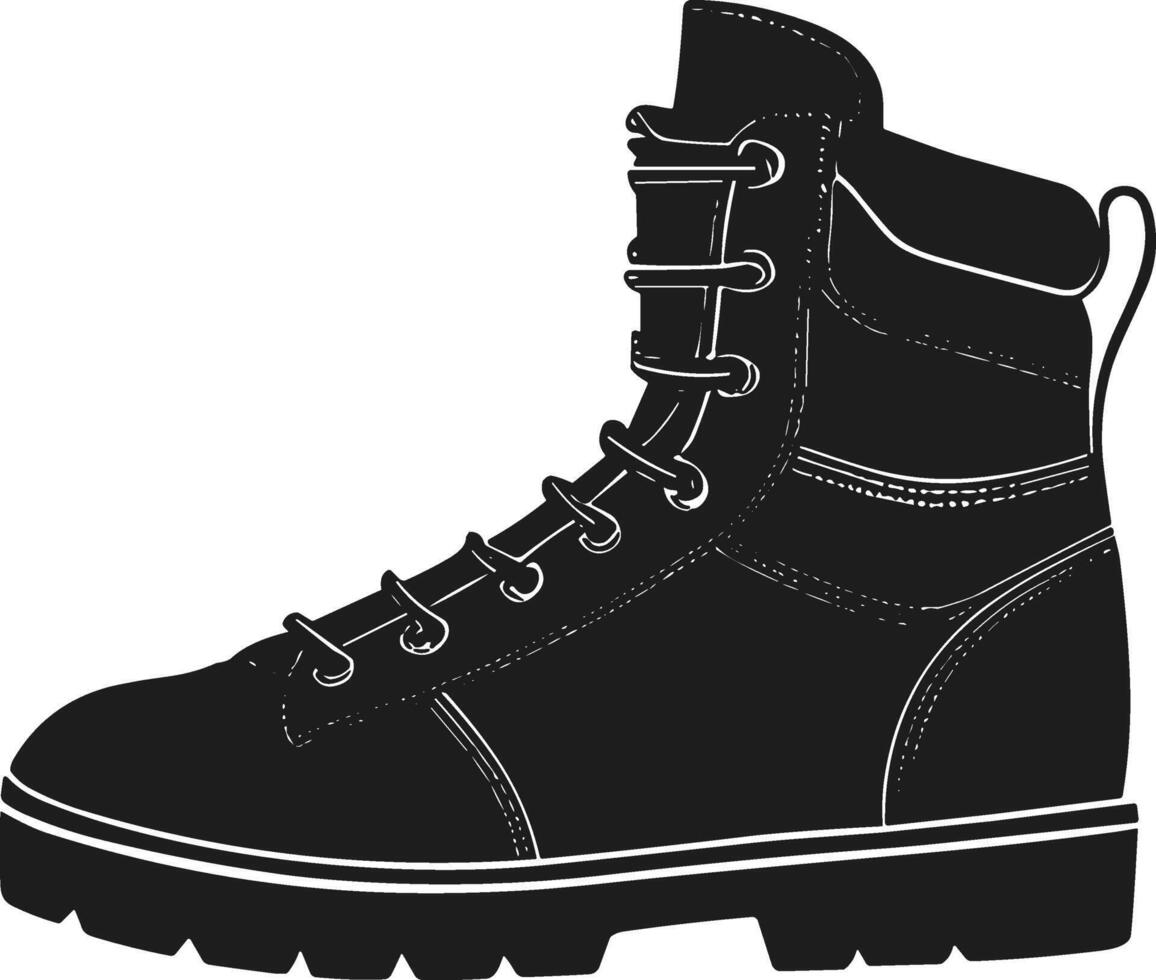 A Hiking Boot Silhouette vector