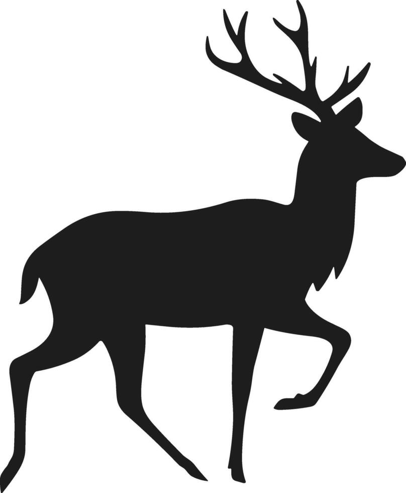 Running Deer Silhouette vector
