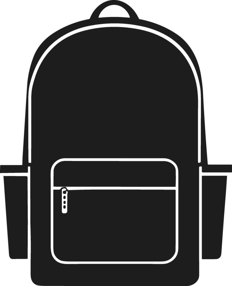 Simple Backpack Silhouette vector
