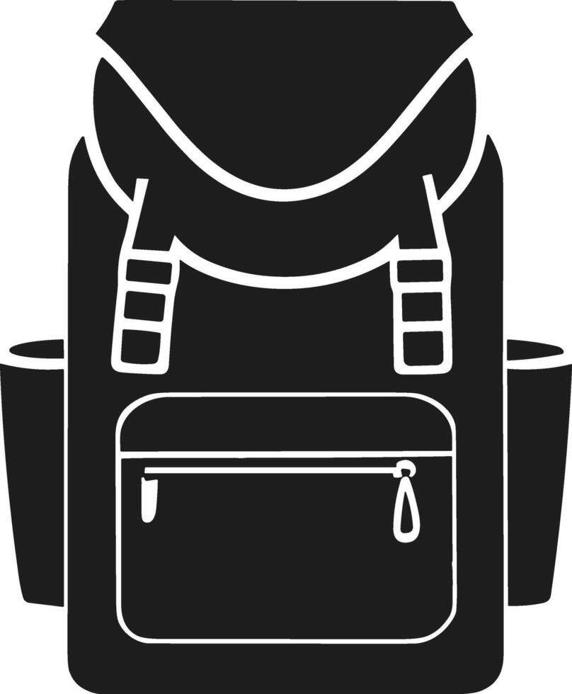Minimal Backpack Silhouette vector