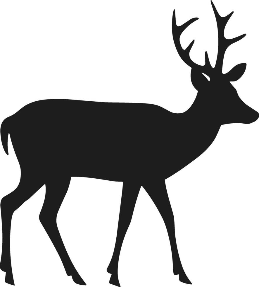 Standing Deer Silhouette vector