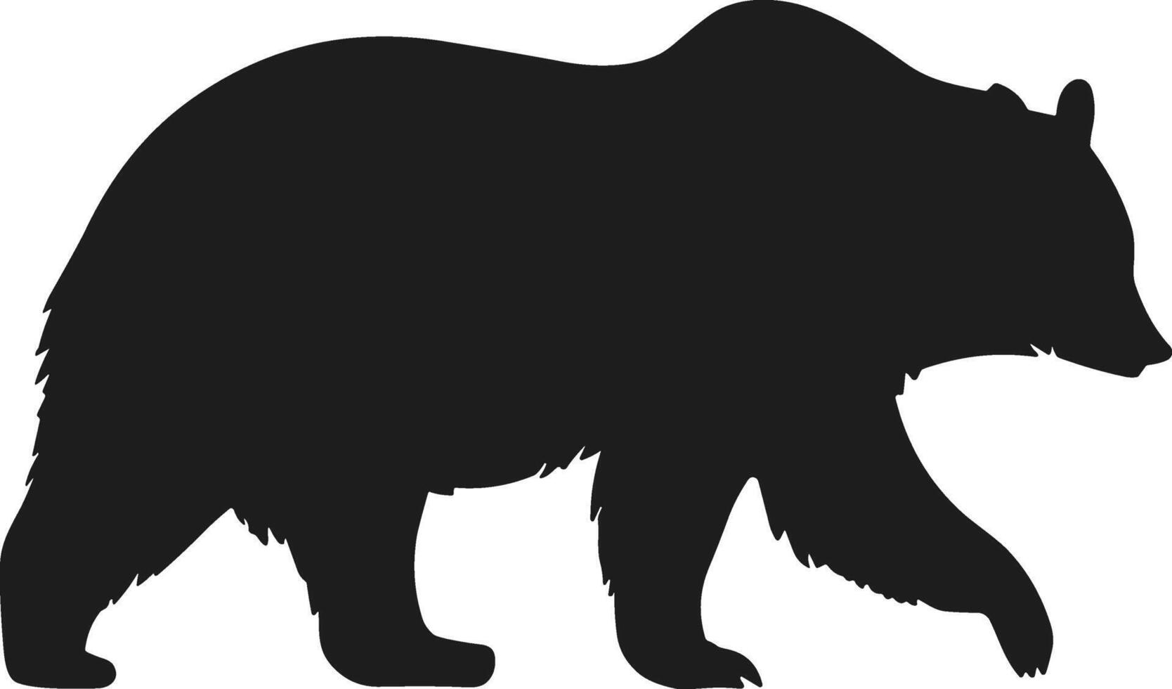Majestic Bear Silhouette vector