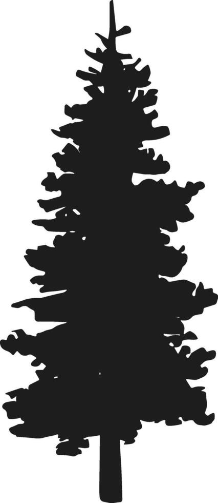 Classic Evergreen Pine Tree Silhouette vector